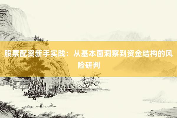股票配资新手实践：从基本面洞察到资金结构的风险研判