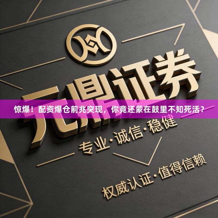 惊爆！配资爆仓前兆突现，你竟还蒙在鼓里不知死活？